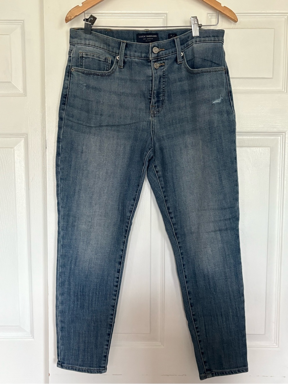 Lucky Brand Women's Mid-Rise Blue Denim Jeans Ankle
